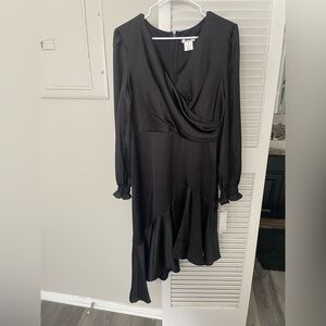 NWT DKNY Asymmetrical Black Dress SIZE 10
